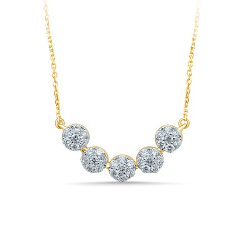 3/4 ct Diamond Necklace in 14K Yellow Gold