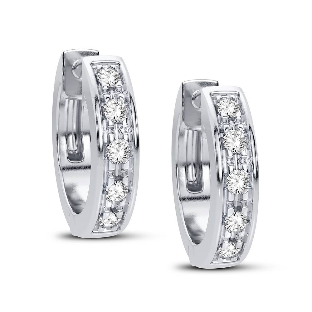 1/20 ct Diamond Earrings in 10K White Gold