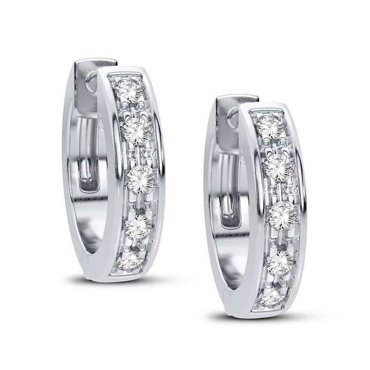 1/20 ct Diamond Earrings in 10K White Gold