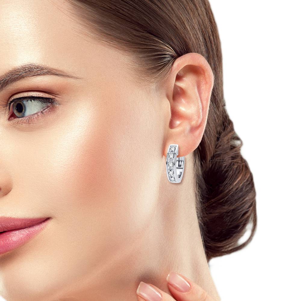 1/20 ct Diamond Earrings in 10K White Gold