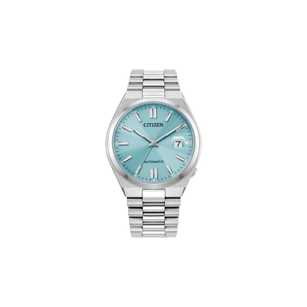 Citizen Tsuyosa collection men's watch with light blue dial and stainless steel bracelet