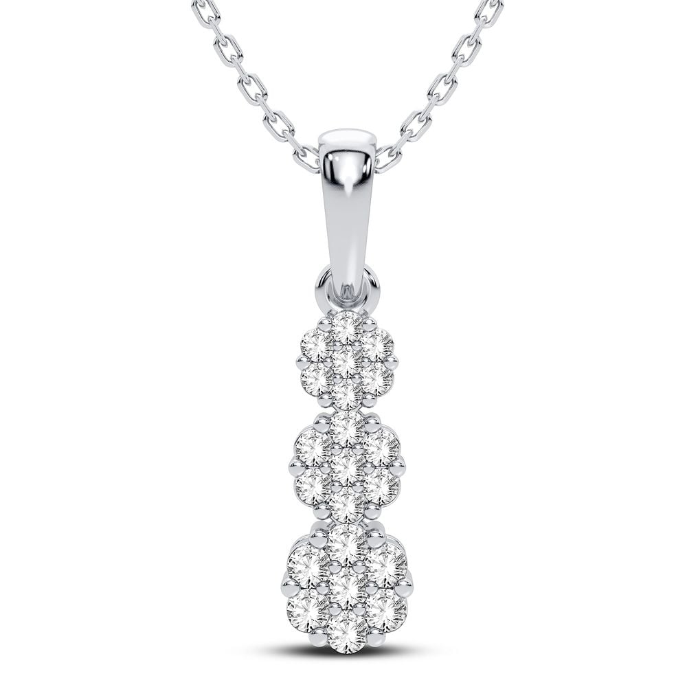 1/2 ct Diamond Pendant in 10K White Gold