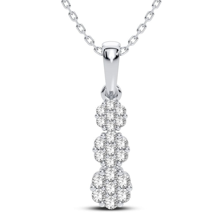 1/2 ct Diamond Pendant in 10K White Gold