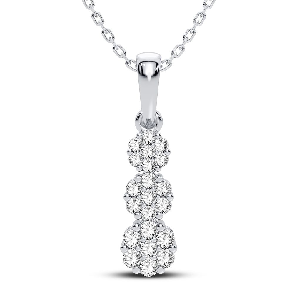 0.22 ct Diamond Pendant in 10K White Gold