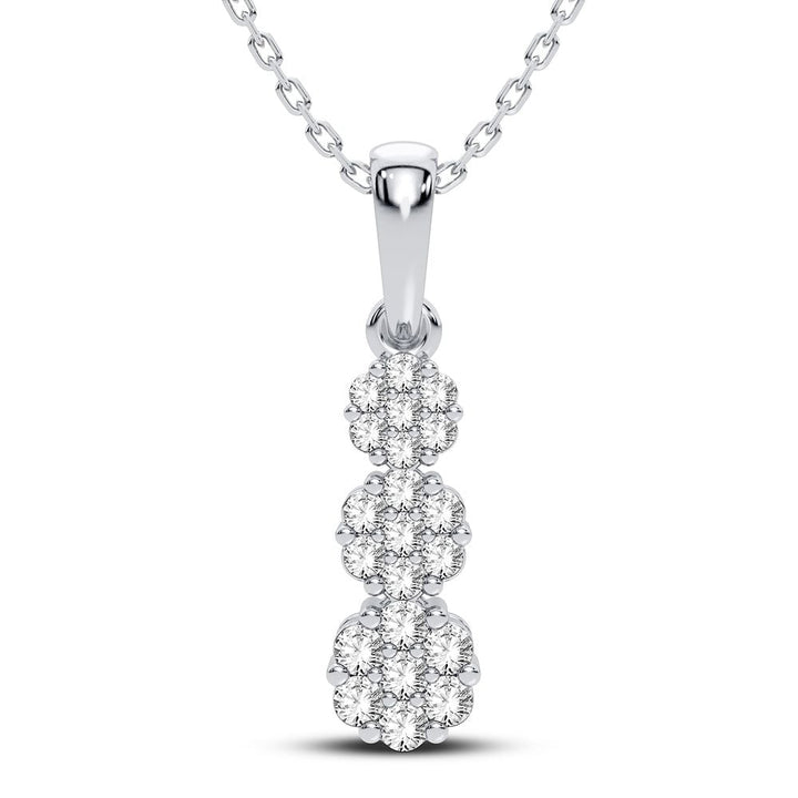 0.22 ct Diamond Pendant in 10K White Gold