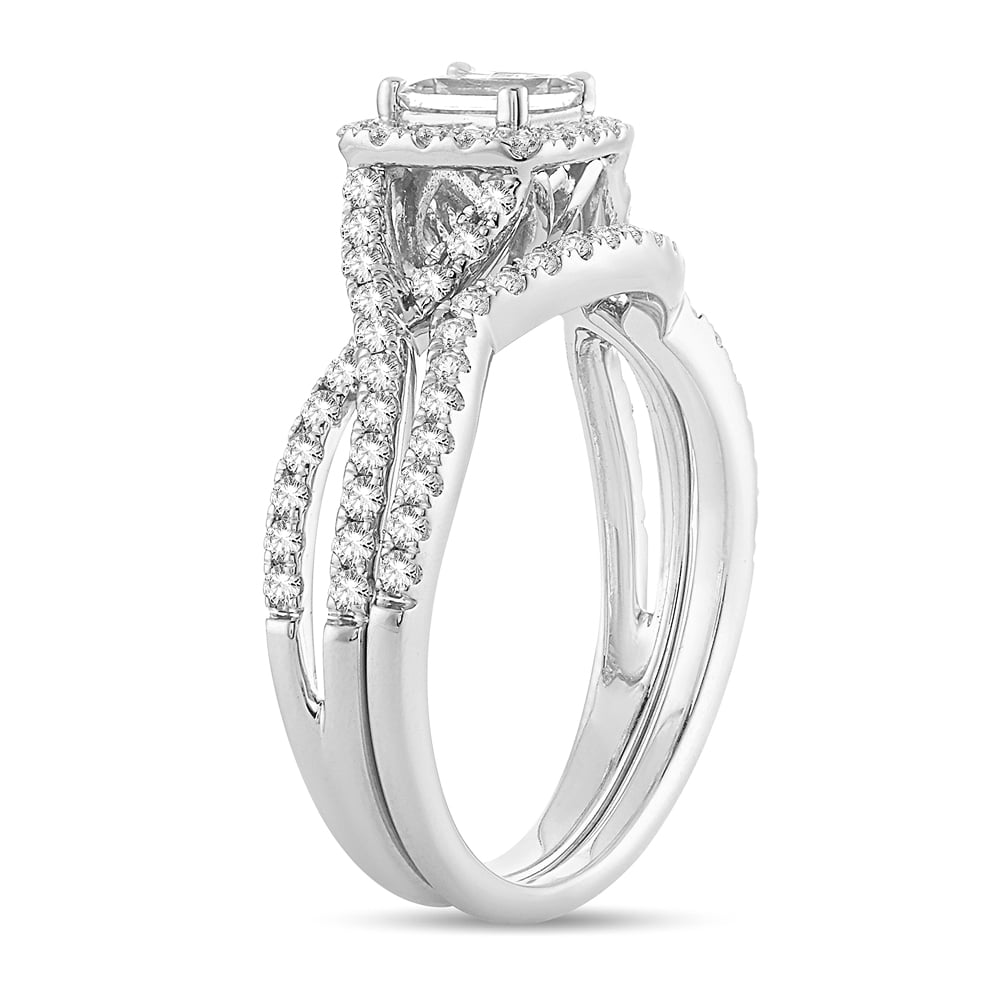 1 ct Diamond Bridal Set in 14K White Gold