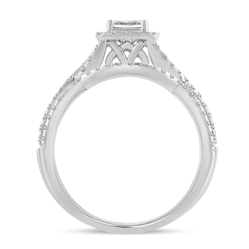 1 ct Diamond Bridal Set in 14K White Gold