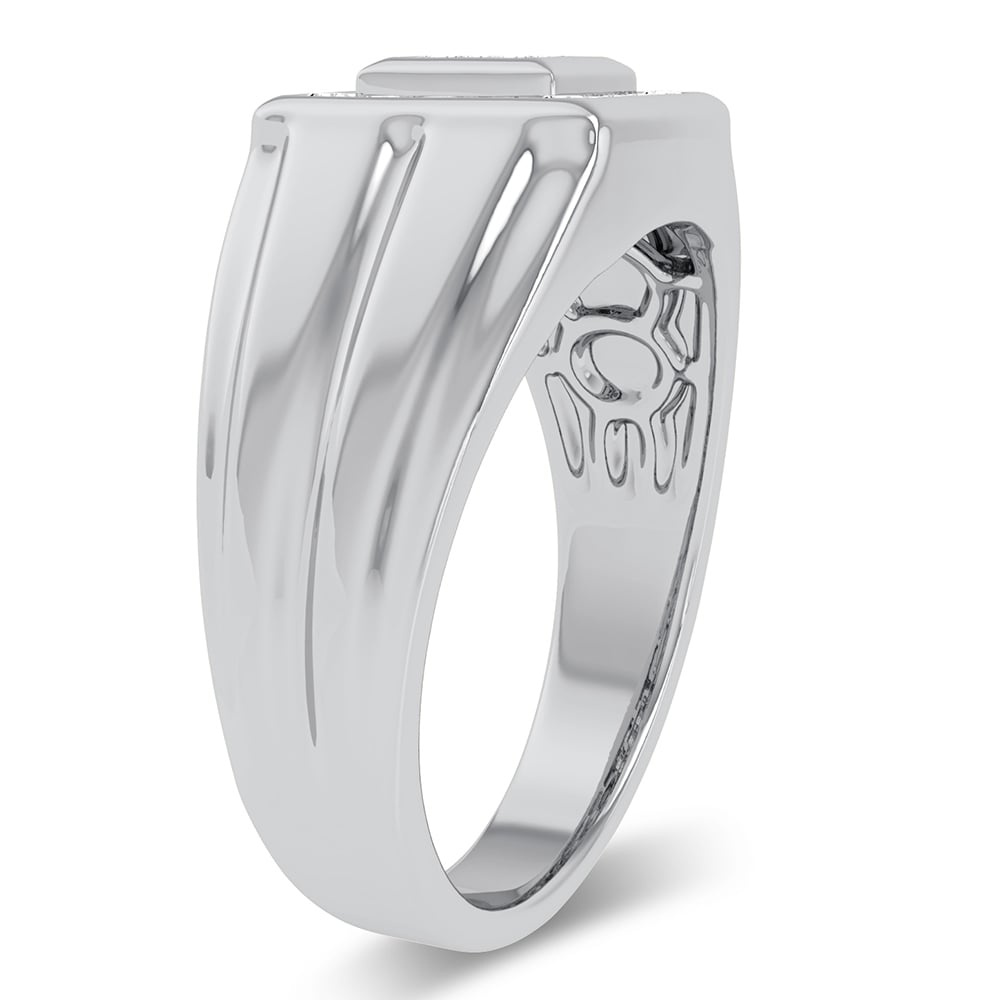 1/2 ct Men's Diamond Ring in 14K White Gold