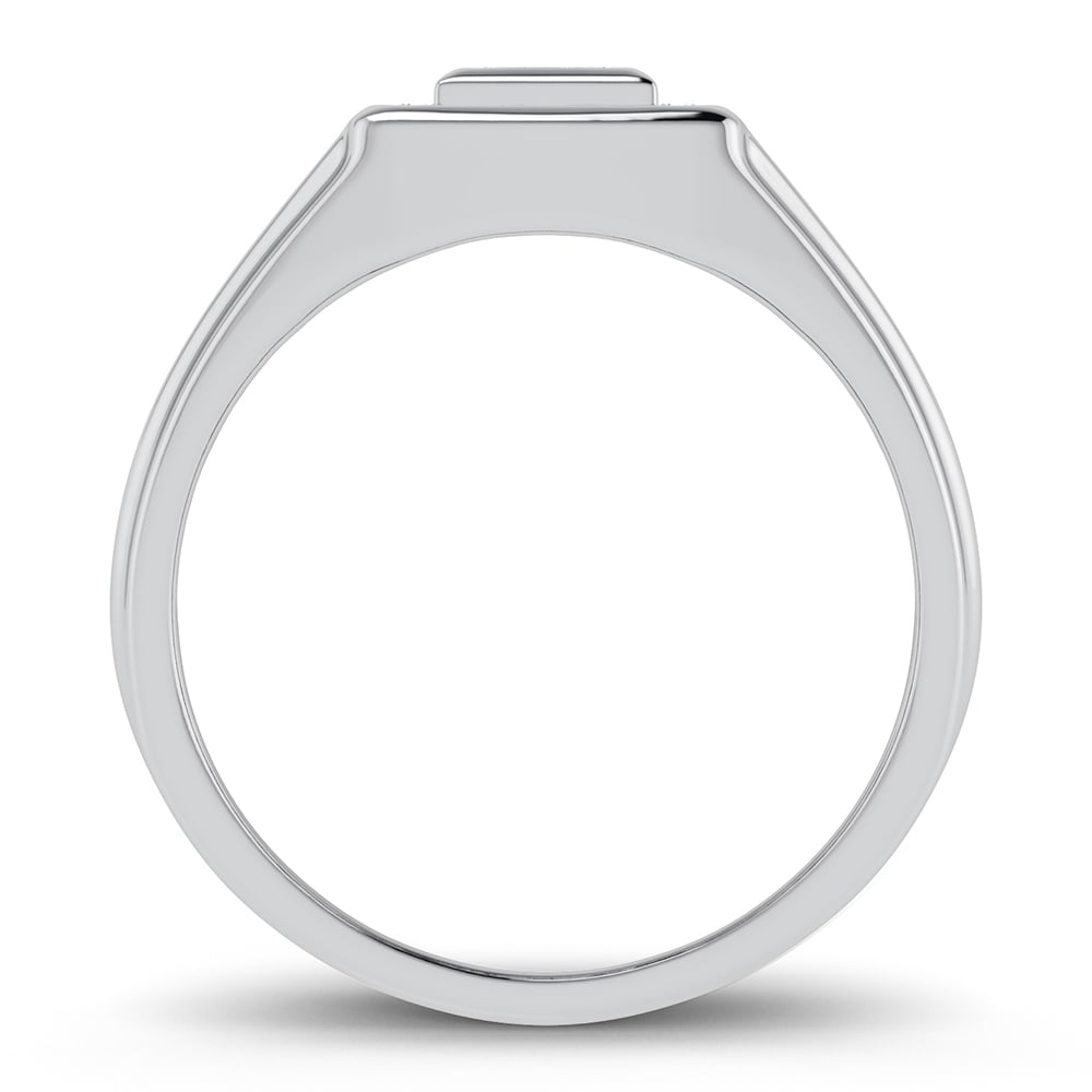 1/2 ct Men's Diamond Ring in 14K White Gold