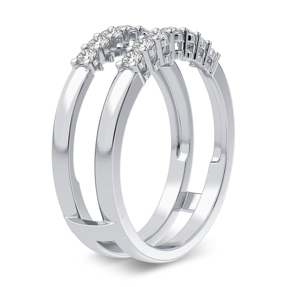 1/2 ct Diamond Ring Guard in 14K White Gold