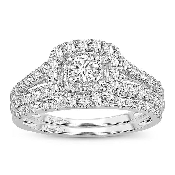 1 ct Diamond Bridal Ring in 14K White Gold