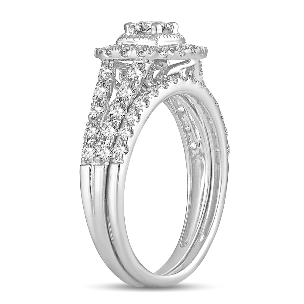 1 ct Diamond Bridal Ring in 14K White Gold