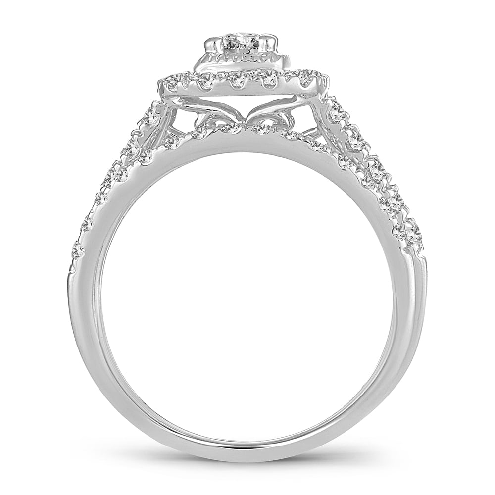 1 ct Diamond Bridal Ring in 14K White Gold