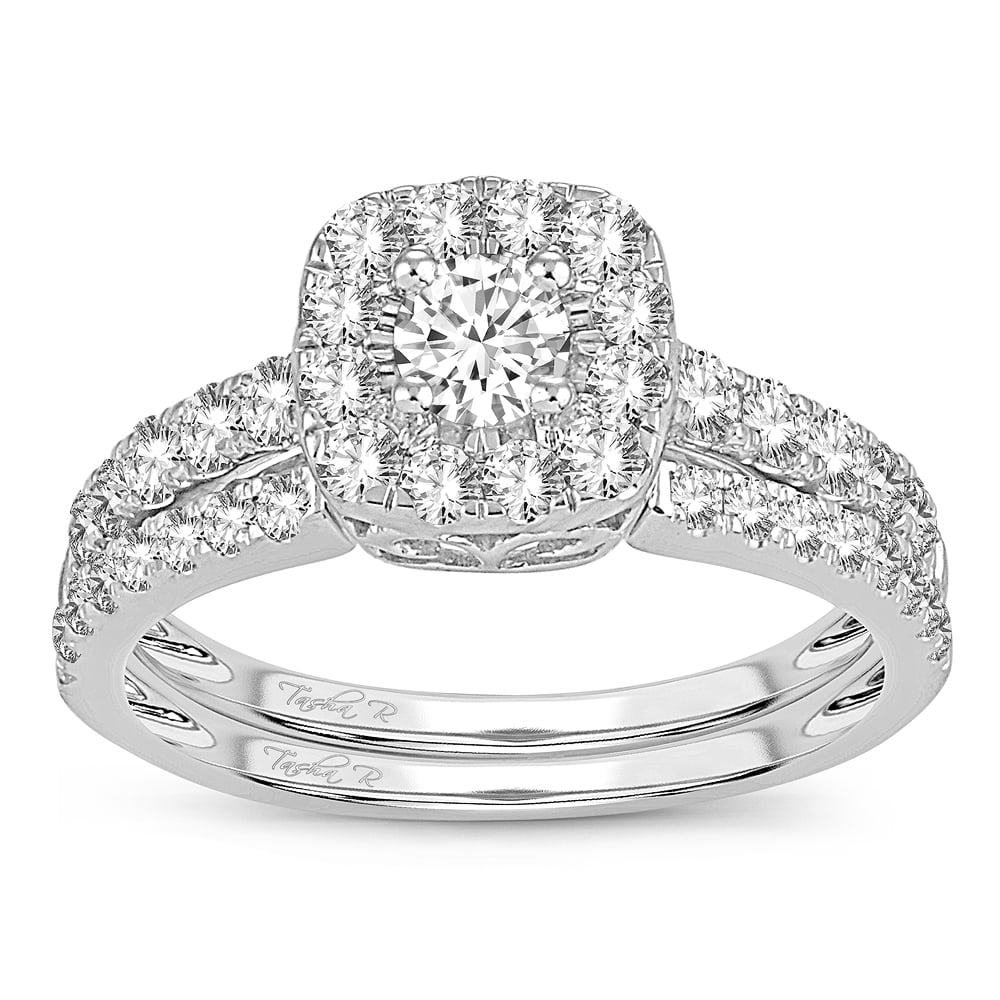 1 ct Diamond Bridal Ring in 14K White Gold