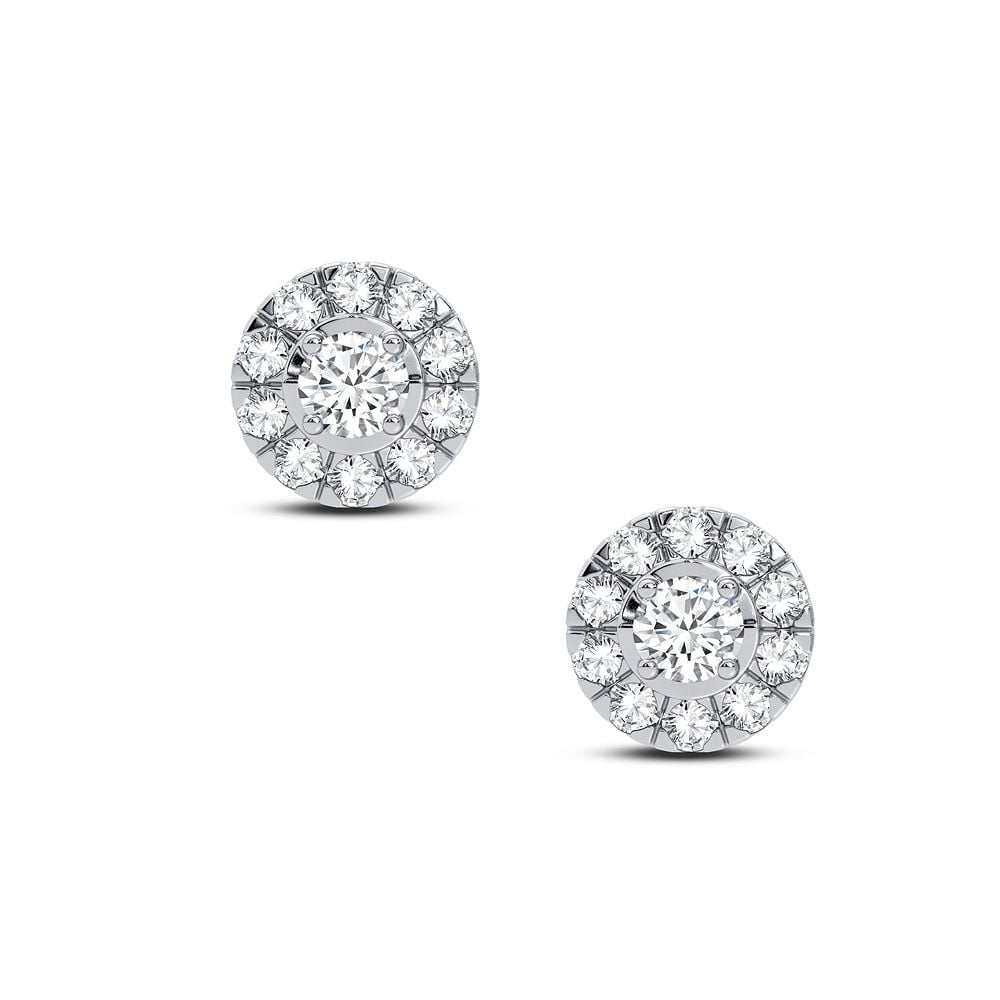 1/4 ct Diamond Earrings in 14K White Gold