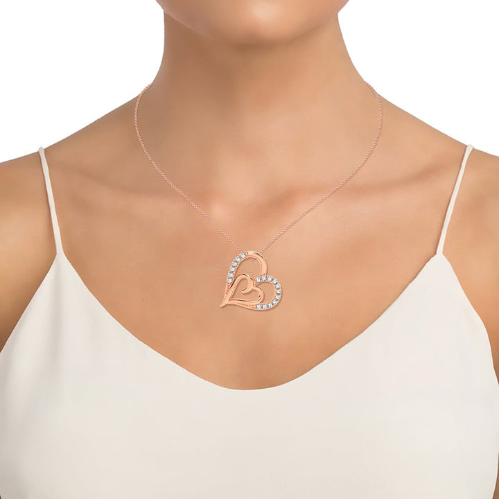 1/8 ct Diamond Pendant in 14K Rose Gold