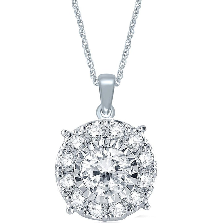 0.26 ct Diamond Pendant in 14K White Gold