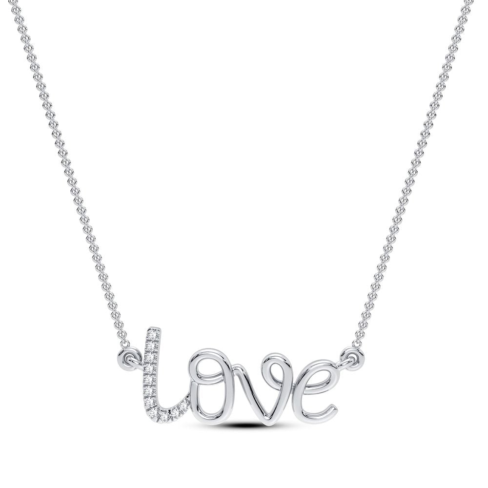 0.02 ct Diamond Necklace in 14K White Gold