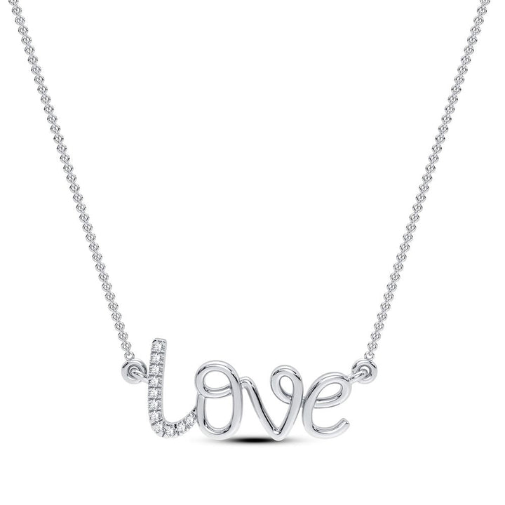 0.02 ct Diamond Necklace in 14K White Gold