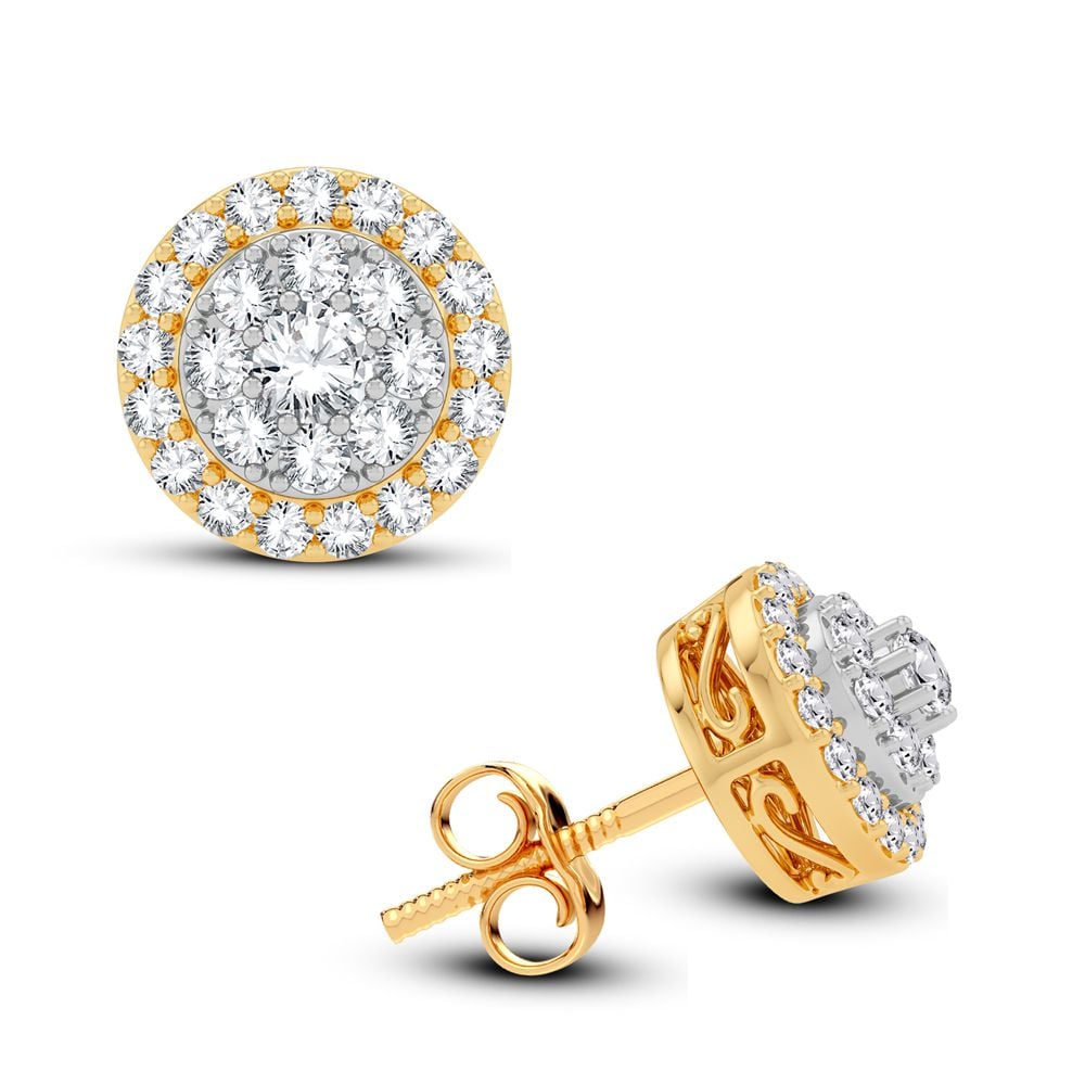 5/8 ct Diamond Earrings in 14K Yellow Gold