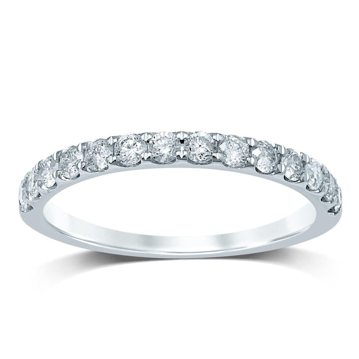 1/2 ct Diamond Band in 14K White Gold