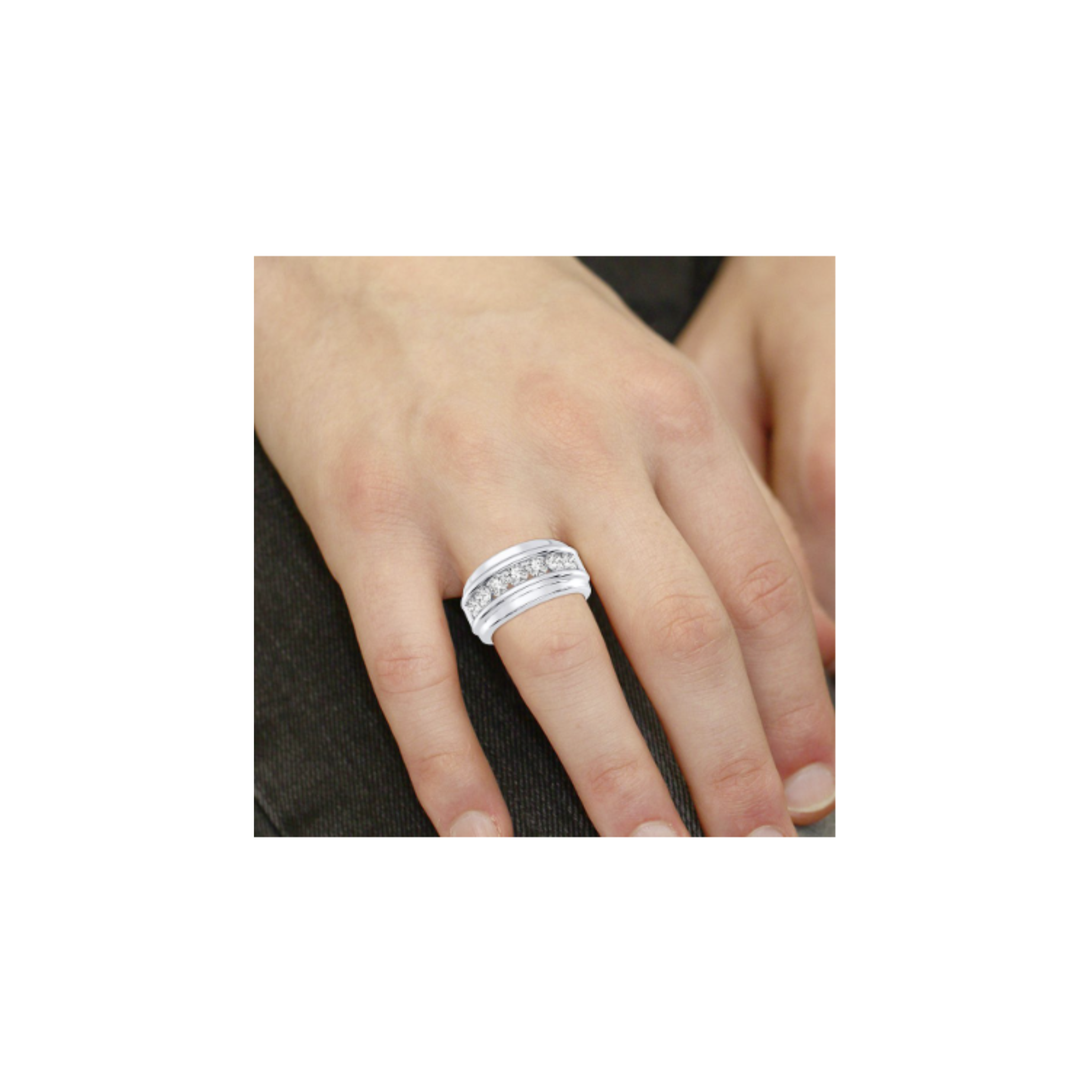14K Gold Men’s Diamond Ring – 1.00ct Total Weight