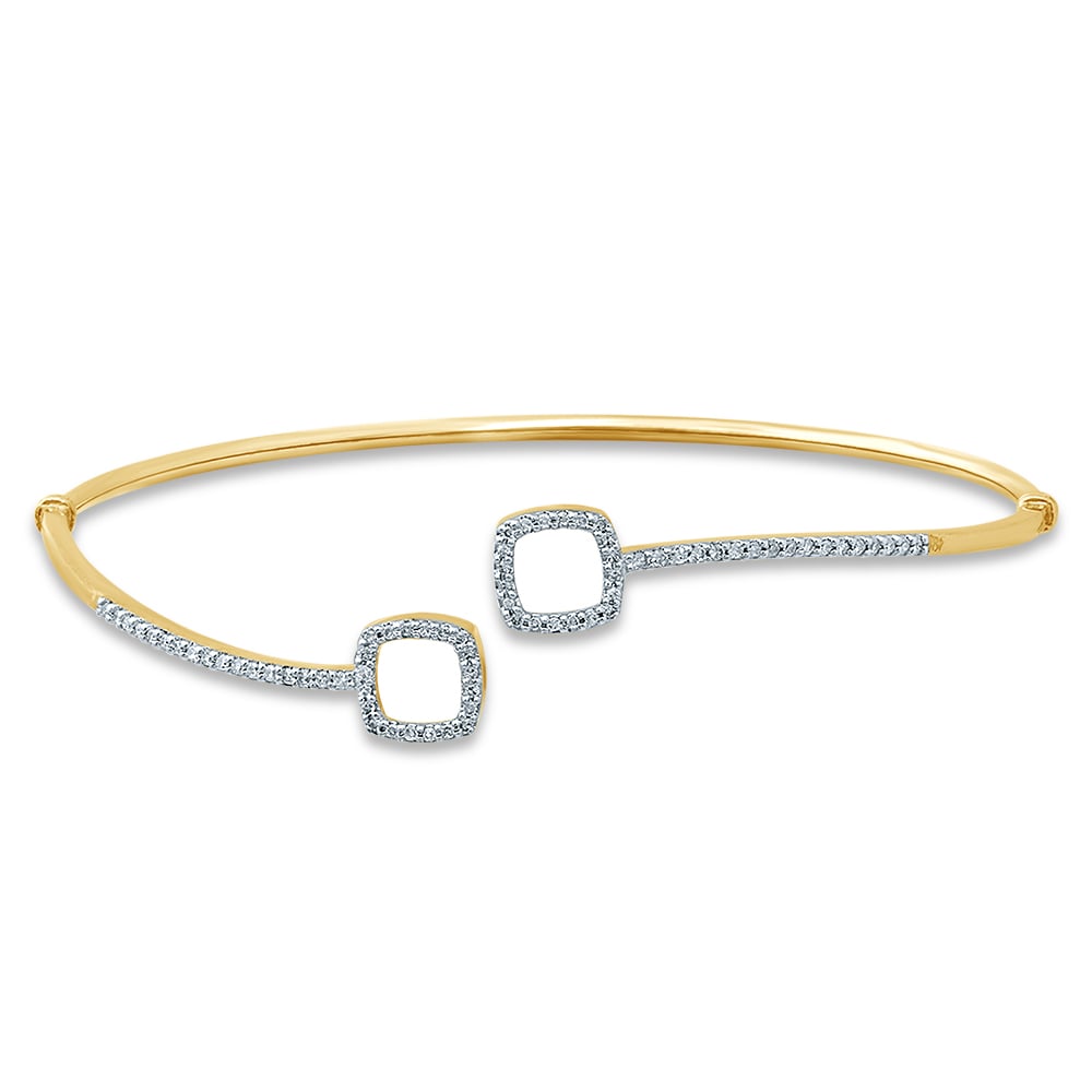 1/4 ct Diamond Bangle in 10K White Gold