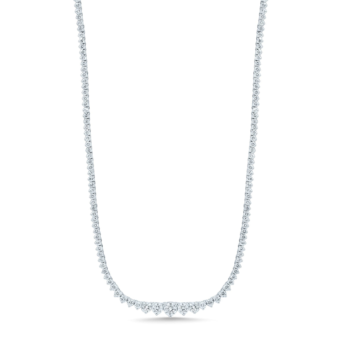 5.29 ct Diamond Necklace in 14K White Gold
