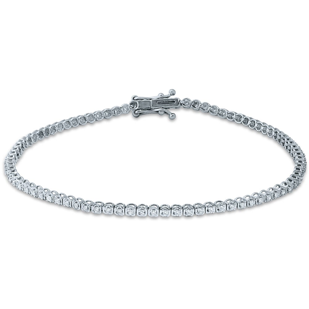 1 ct Diamond Bracelet in 14K White Gold
