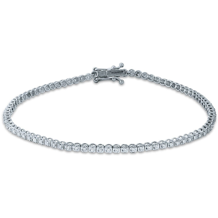 1 ct Diamond Bracelet in 14K White Gold