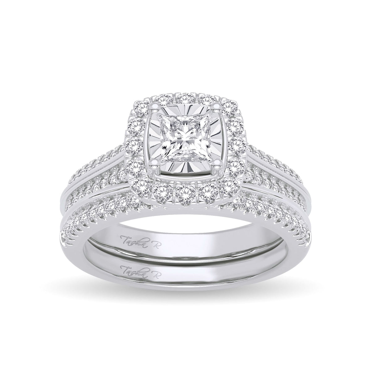 0.64 ct Diamond Bridal Ring in 14K White Gold