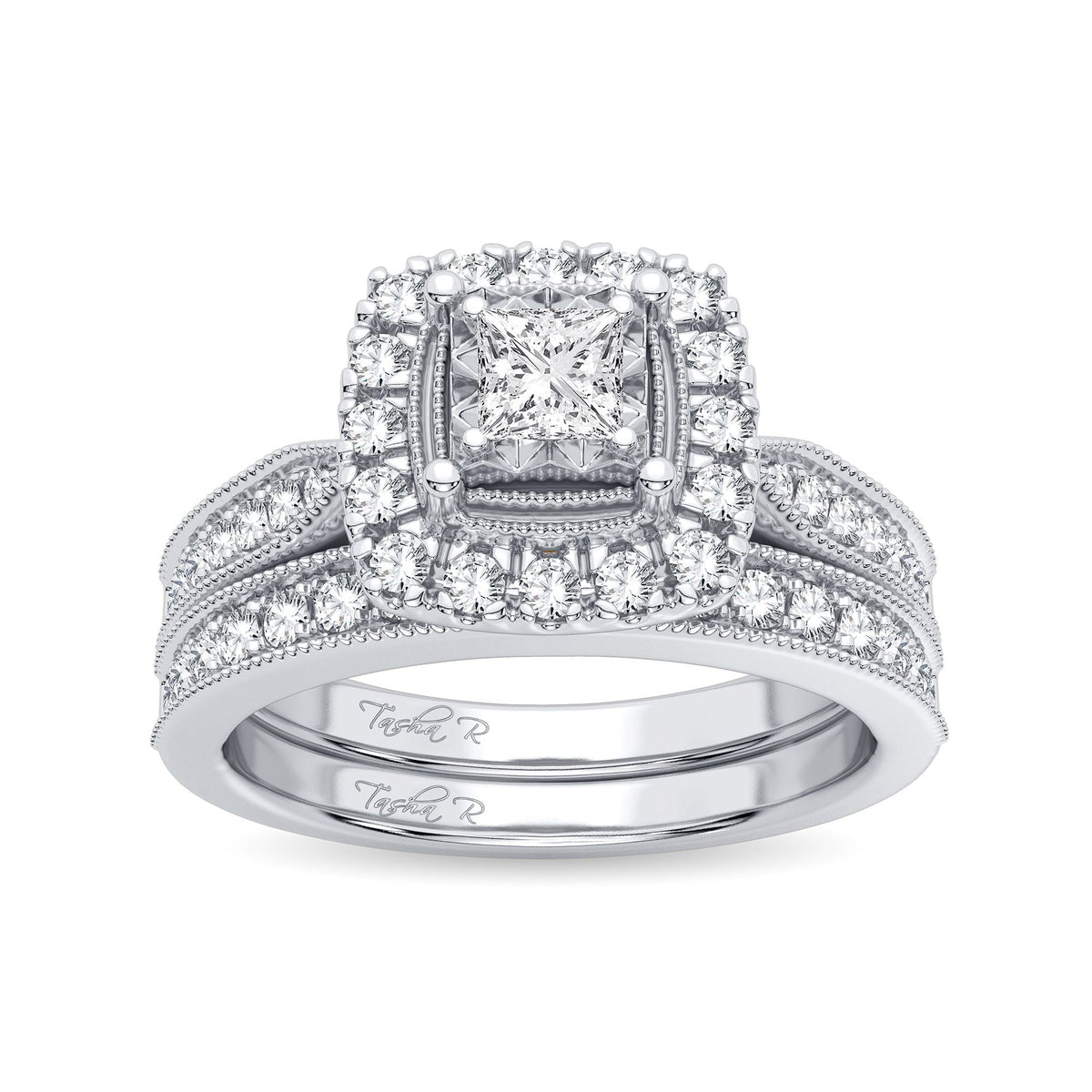 3/4 ct Diamond Bridal Ring in 14K White Gold