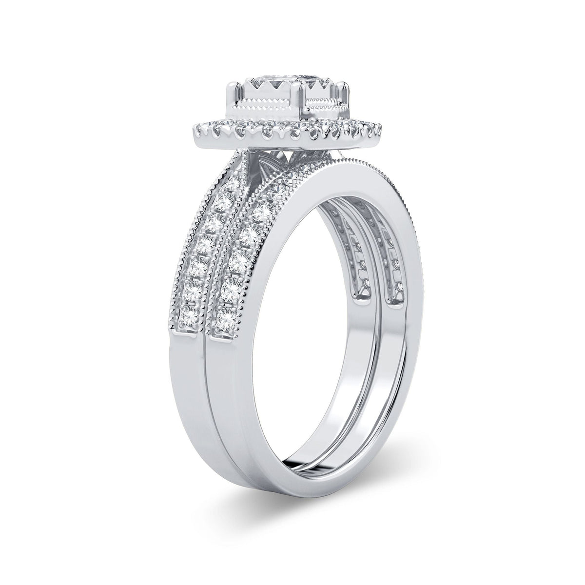 3/4 ct Diamond Bridal Ring in 14K White Gold
