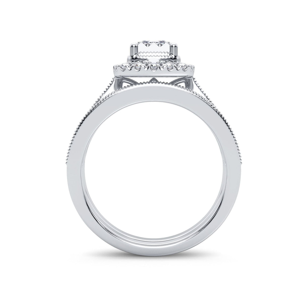 3/4 ct Diamond Bridal Ring in 14K White Gold