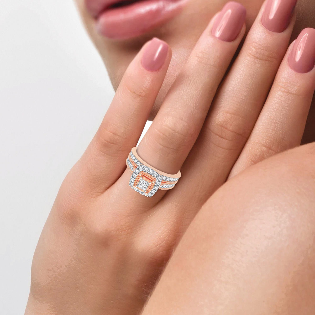 3/4 ct Diamond Bridal Ring in 14K White Gold
