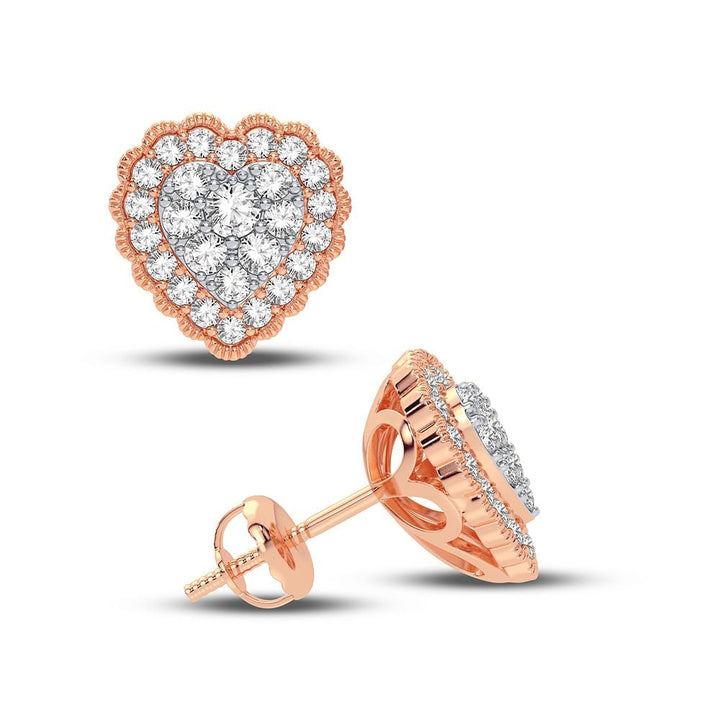 1/2 ct Diamond Earrings in 14K Rose Gold