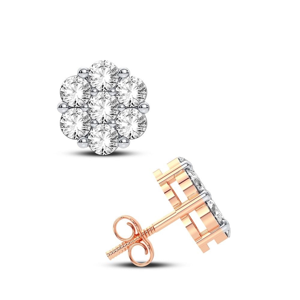 2 ct Diamond Earrings in 14K White Gold