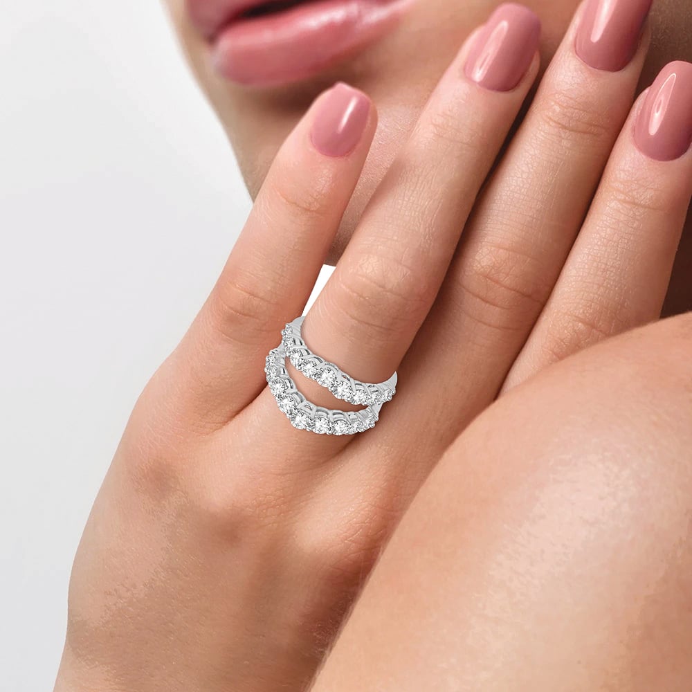 2 ct Diamond Ring Guard in 14K White Gold