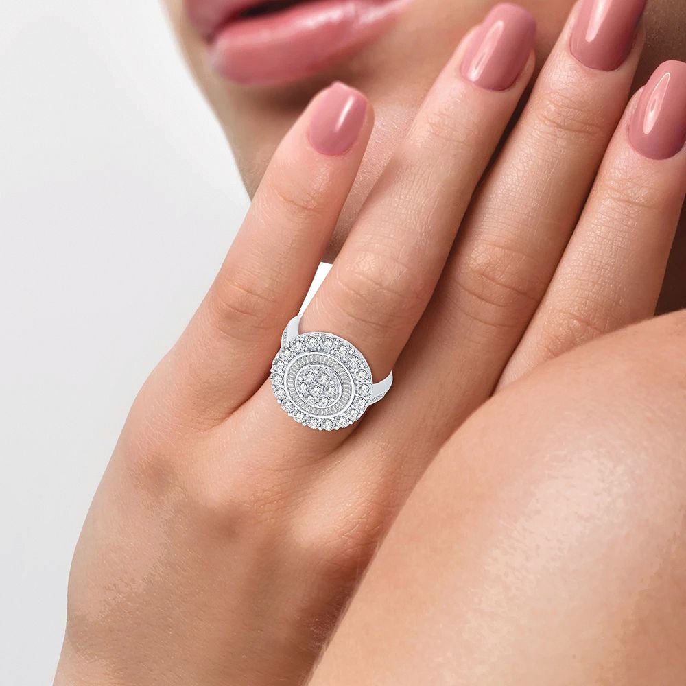 1/2 ct Diamond Fashion Ring in 10K White Gold