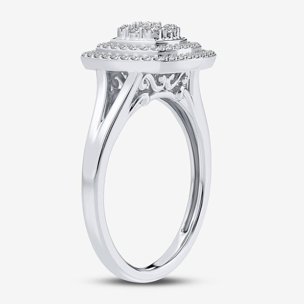 0.28 ct Diamond Fashion Ring in 10K White Gold
