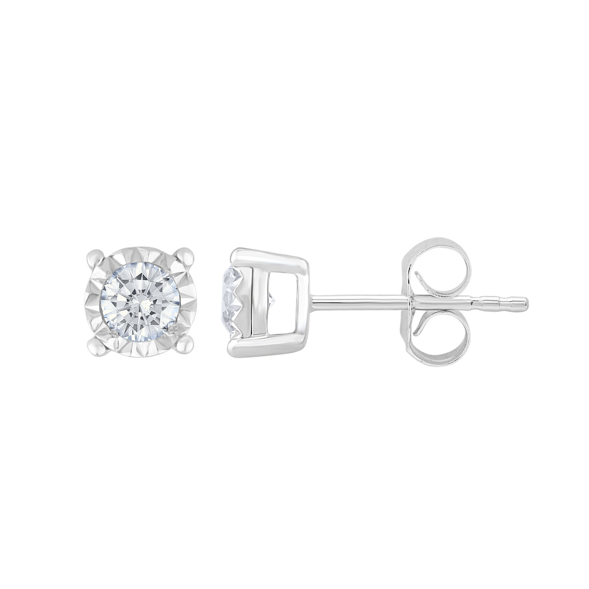 1/2 ct Diamond Earrings in 10K White Gold