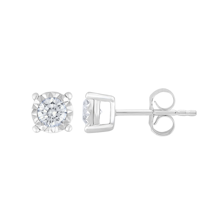 1/2 ct Diamond Earrings in 10K White Gold