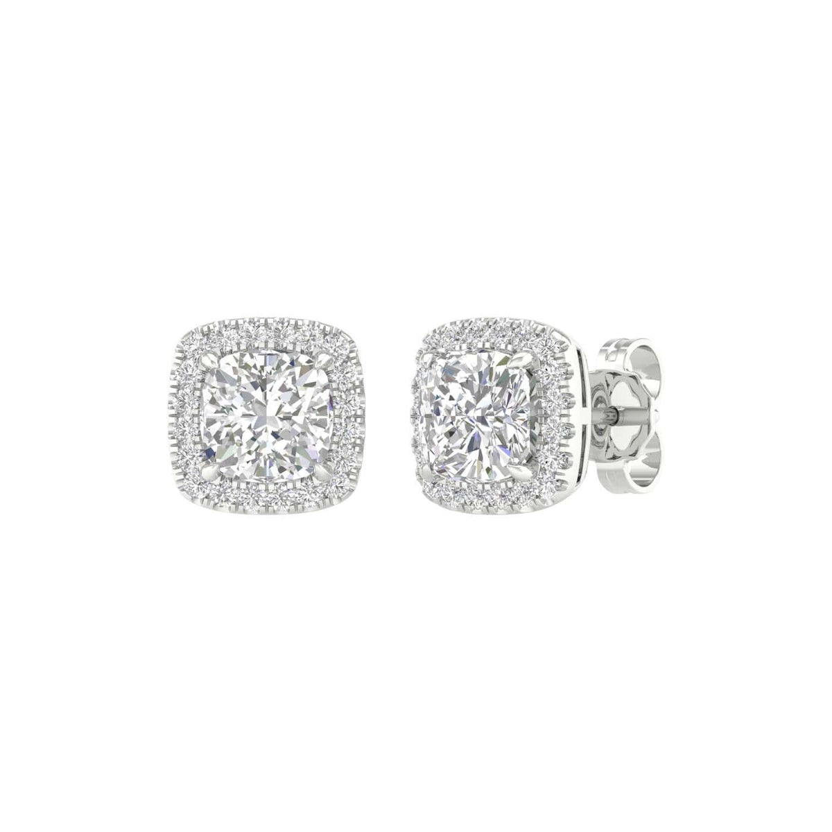 2-1/4 ct Lab-Grown Diamond Earrings in 14K White Gold