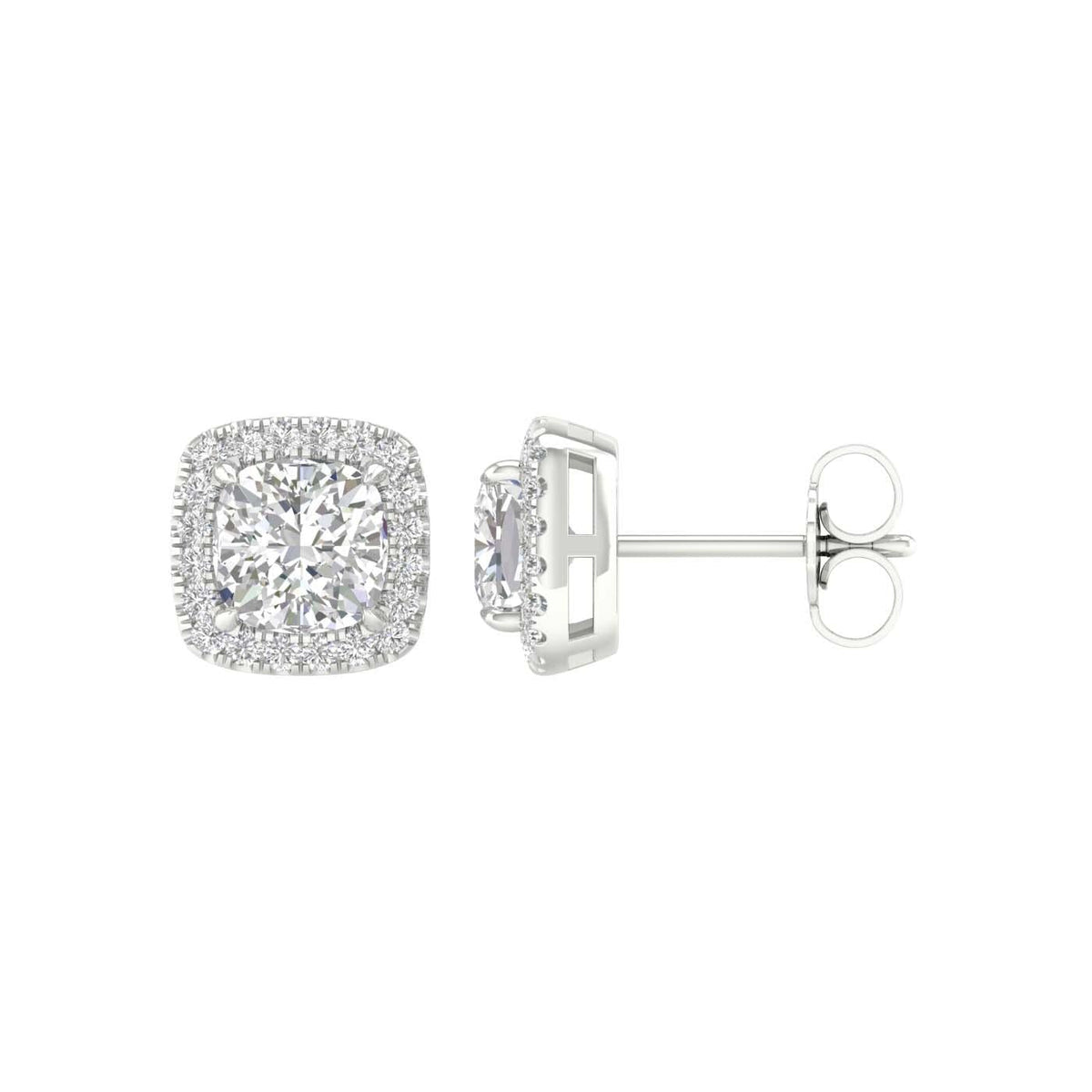 2-1/4 ct Lab-Grown Diamond Earrings in 14K White Gold