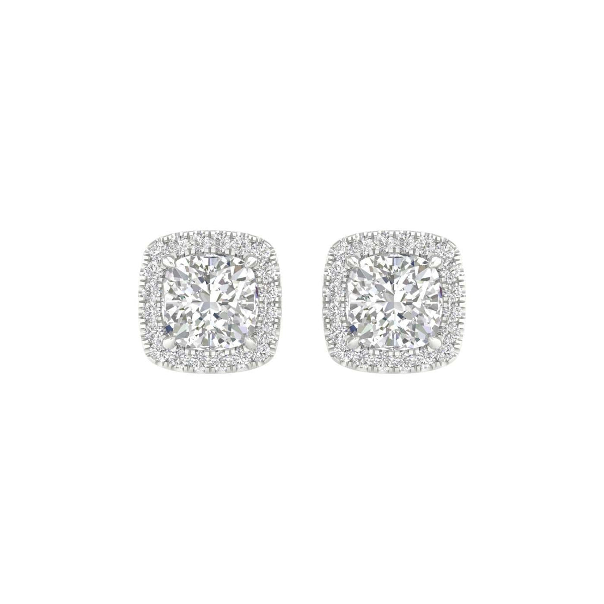 2-1/4 ct Lab-Grown Diamond Earrings in 14K White Gold