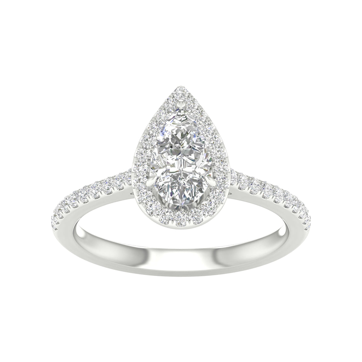 2-1/4 ct Lab-Grown Diamond Engagement Ring in 14K White Gold