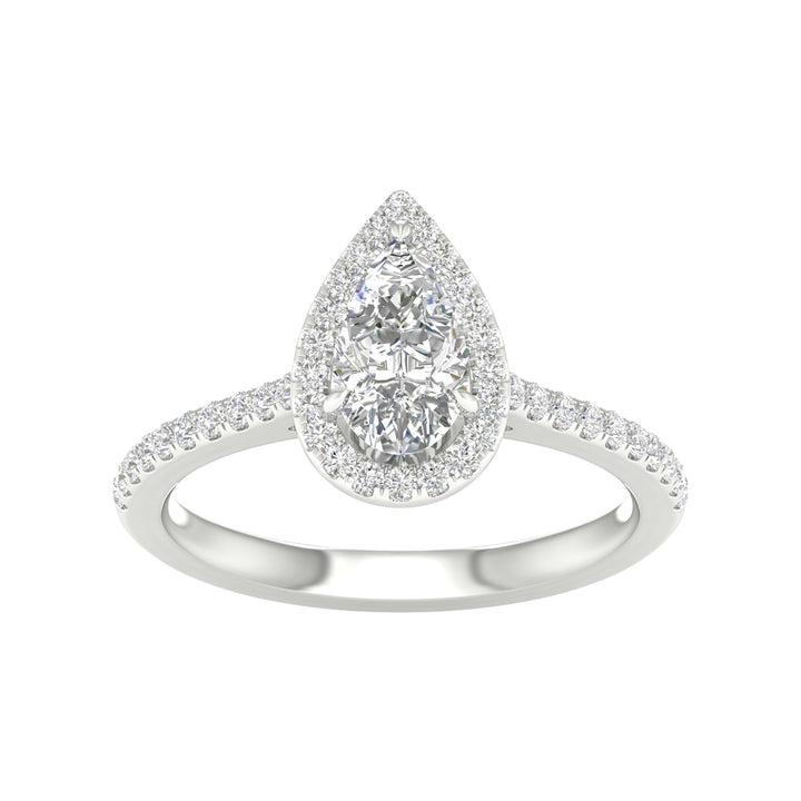 2-1/4 ct Lab-Grown Diamond Engagement Ring in 14K White Gold