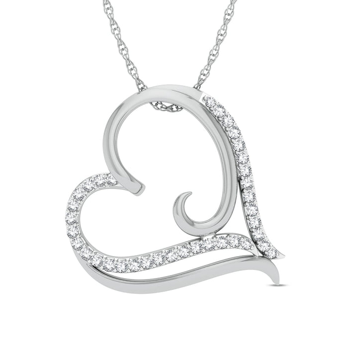 1/5 ct Diamond Pendant in 10K White Gold