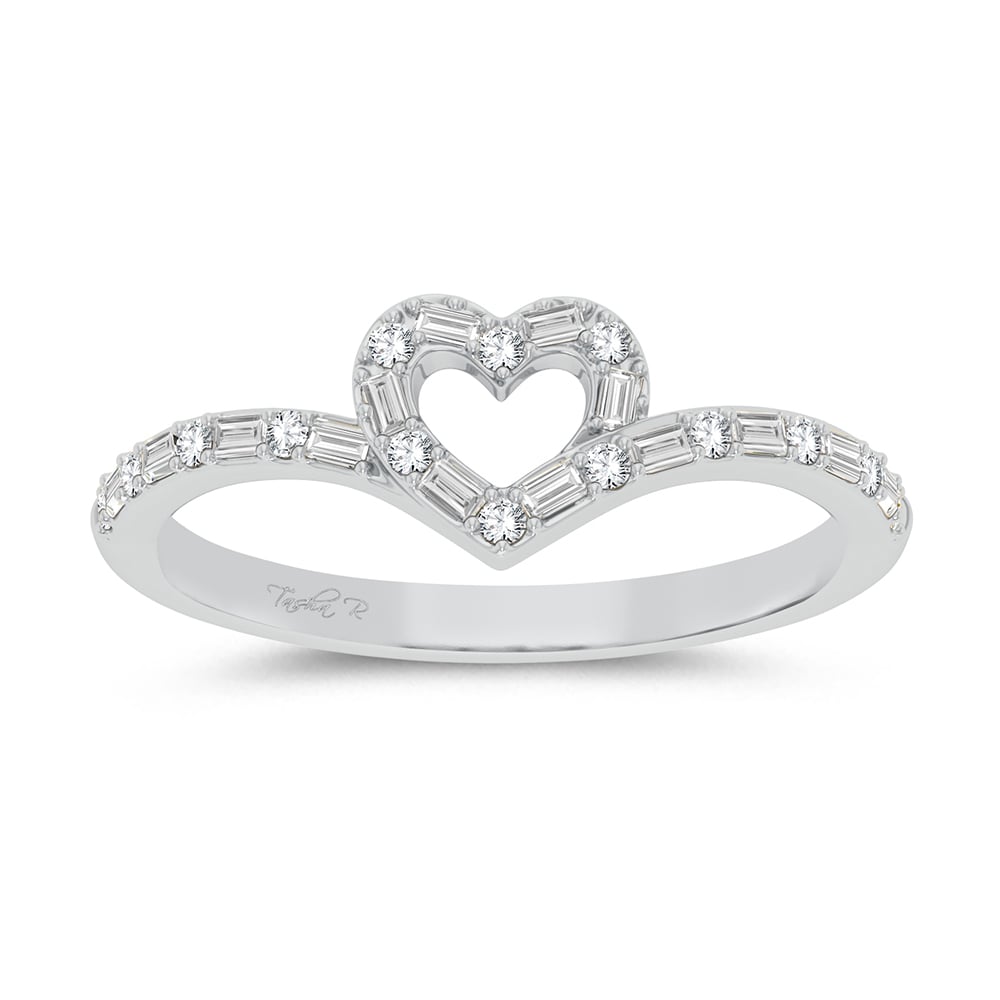 1/6 ct Diamond Fashion Ring in 10K White Gold