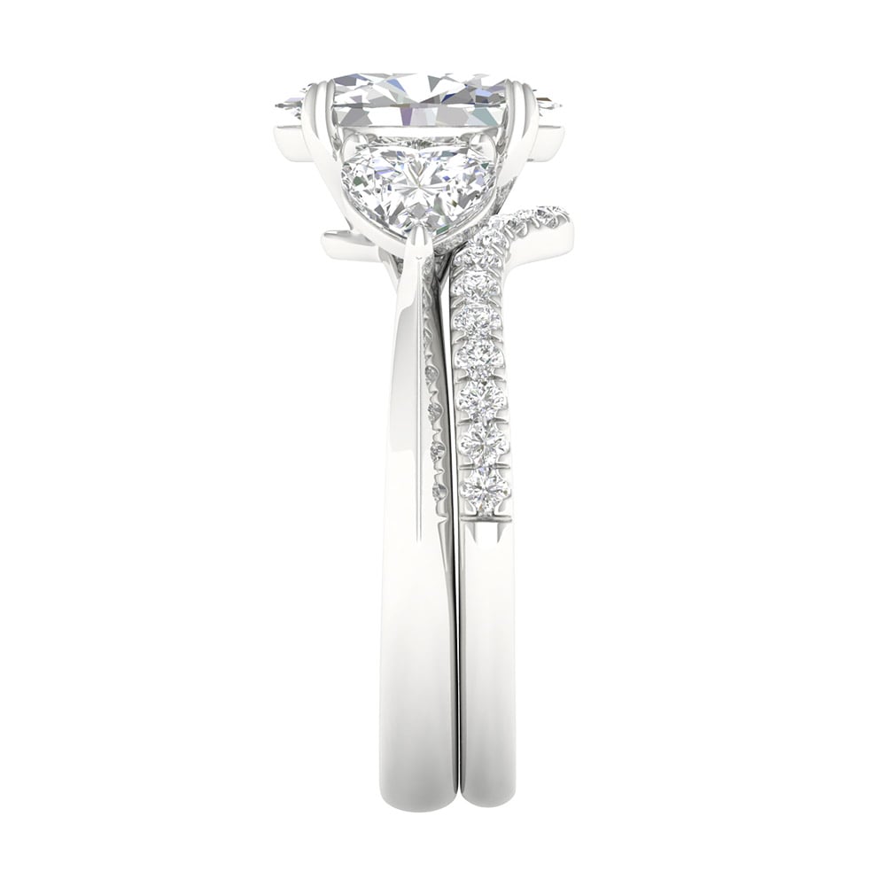 3-1/4 ct Lab-Grown Diamond Bridal Ring in 14K White Gold